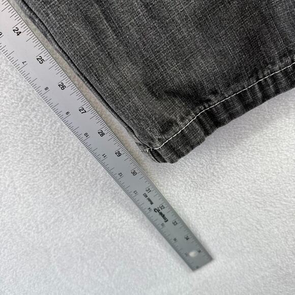Vintage Southpole Jeans Fits 30x30 Black Faded Staight Baggy MISSING BUTTON y2k - Picture 3 of 11